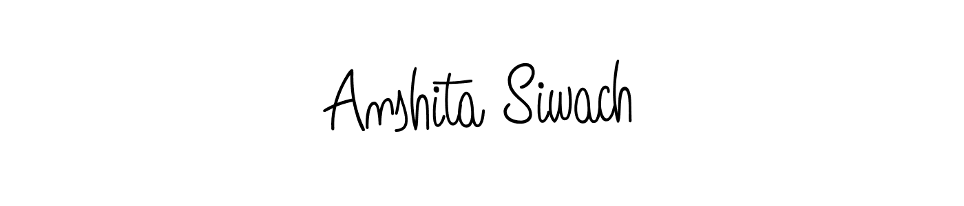 How to make Anshita Siwach signature? Angelique-Rose-font-FFP is a professional autograph style. Create handwritten signature for Anshita Siwach name. Anshita Siwach signature style 5 images and pictures png