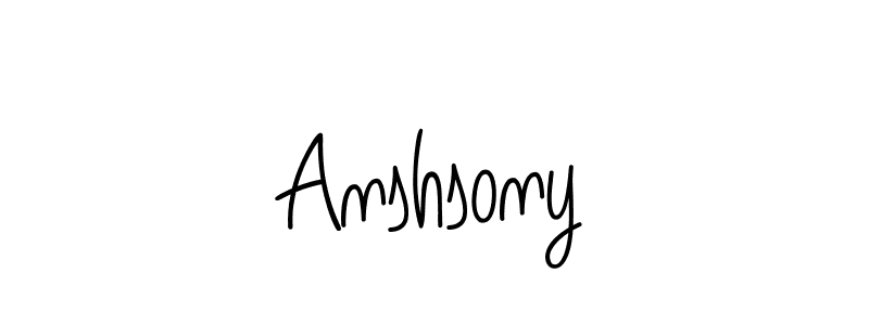 Angelique-Rose-font-FFP is a professional signature style that is perfect for those who want to add a touch of class to their signature. It is also a great choice for those who want to make their signature more unique. Get Anshsony name to fancy signature for free. Anshsony signature style 5 images and pictures png