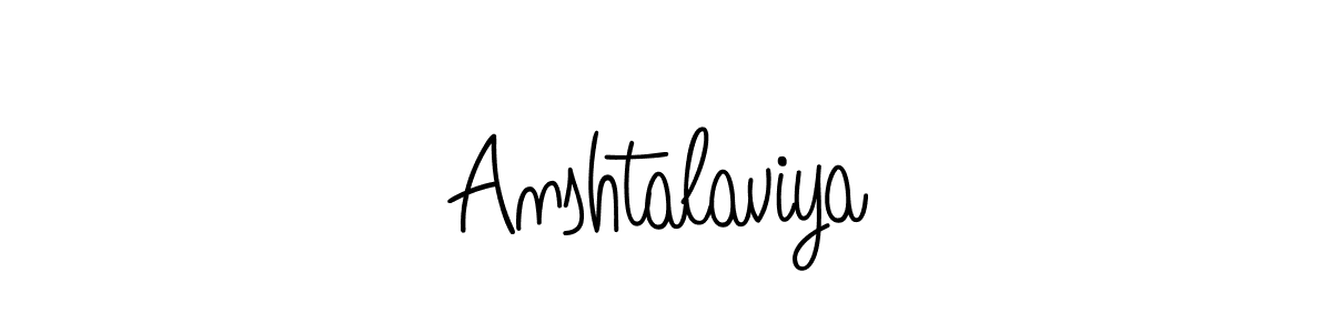 You should practise on your own different ways (Angelique-Rose-font-FFP) to write your name (Anshtalaviya) in signature. don't let someone else do it for you. Anshtalaviya signature style 5 images and pictures png