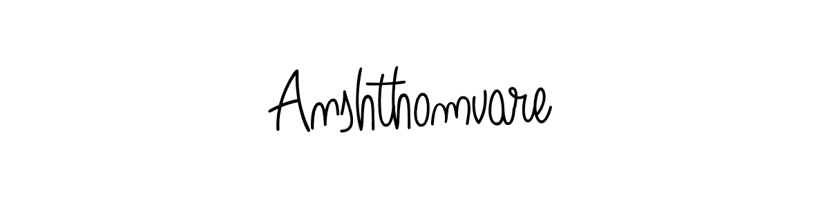 Design your own signature with our free online signature maker. With this signature software, you can create a handwritten (Angelique-Rose-font-FFP) signature for name Anshthomvare. Anshthomvare signature style 5 images and pictures png