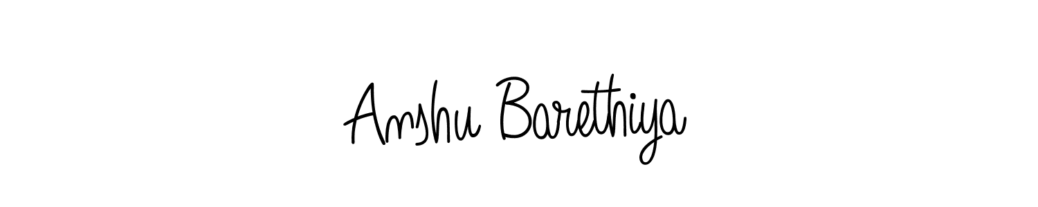 Design your own signature with our free online signature maker. With this signature software, you can create a handwritten (Angelique-Rose-font-FFP) signature for name Anshu Barethiya. Anshu Barethiya signature style 5 images and pictures png