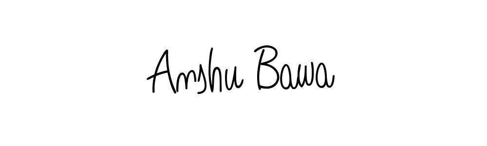 Make a beautiful signature design for name Anshu Bawa. With this signature (Angelique-Rose-font-FFP) style, you can create a handwritten signature for free. Anshu Bawa signature style 5 images and pictures png