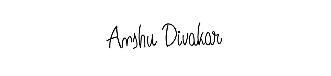 Make a beautiful signature design for name Anshu Divakar. With this signature (Angelique-Rose-font-FFP) style, you can create a handwritten signature for free. Anshu Divakar signature style 5 images and pictures png