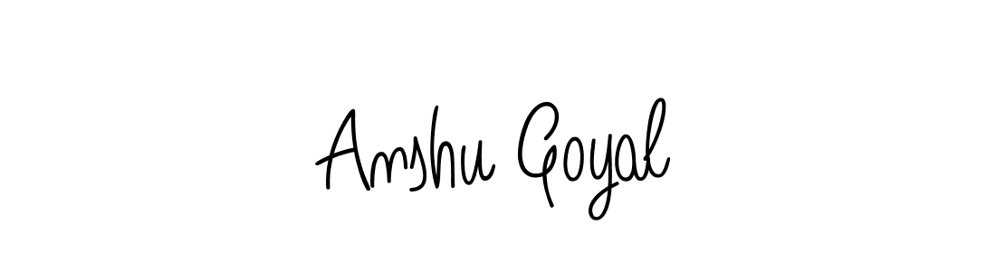 Anshu Goyal stylish signature style. Best Handwritten Sign (Angelique-Rose-font-FFP) for my name. Handwritten Signature Collection Ideas for my name Anshu Goyal. Anshu Goyal signature style 5 images and pictures png