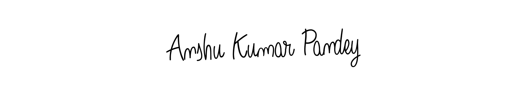 The best way (Angelique-Rose-font-FFP) to make a short signature is to pick only two or three words in your name. The name Anshu Kumar Pandey include a total of six letters. For converting this name. Anshu Kumar Pandey signature style 5 images and pictures png