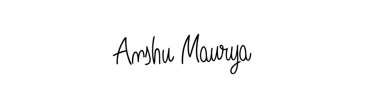 Design your own signature with our free online signature maker. With this signature software, you can create a handwritten (Angelique-Rose-font-FFP) signature for name Anshu Maurya. Anshu Maurya signature style 5 images and pictures png