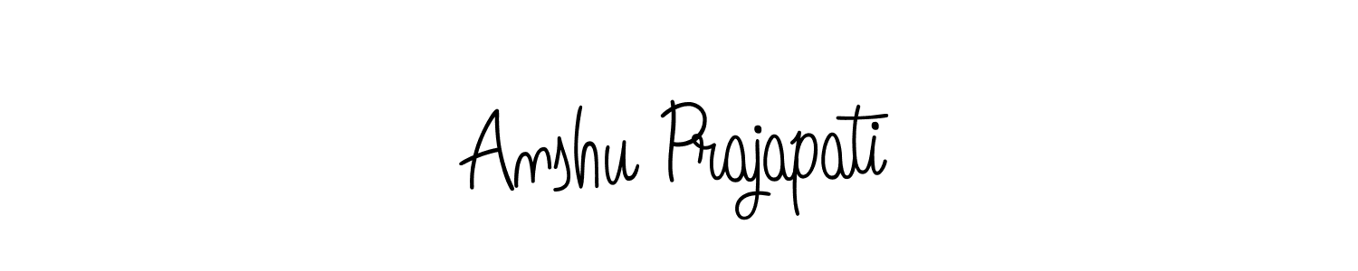 Anshu Prajapati stylish signature style. Best Handwritten Sign (Angelique-Rose-font-FFP) for my name. Handwritten Signature Collection Ideas for my name Anshu Prajapati. Anshu Prajapati signature style 5 images and pictures png