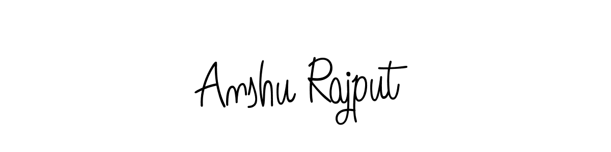 How to make Anshu Rajput name signature. Use Angelique-Rose-font-FFP style for creating short signs online. This is the latest handwritten sign. Anshu Rajput signature style 5 images and pictures png