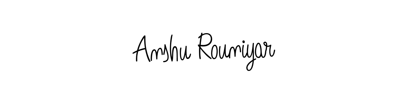 How to make Anshu Rouniyar signature? Angelique-Rose-font-FFP is a professional autograph style. Create handwritten signature for Anshu Rouniyar name. Anshu Rouniyar signature style 5 images and pictures png