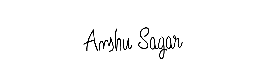 The best way (Angelique-Rose-font-FFP) to make a short signature is to pick only two or three words in your name. The name Anshu Sagar include a total of six letters. For converting this name. Anshu Sagar signature style 5 images and pictures png