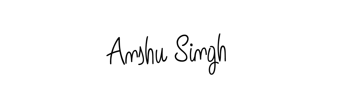 Create a beautiful signature design for name Anshu Singh. With this signature (Angelique-Rose-font-FFP) fonts, you can make a handwritten signature for free. Anshu Singh signature style 5 images and pictures png