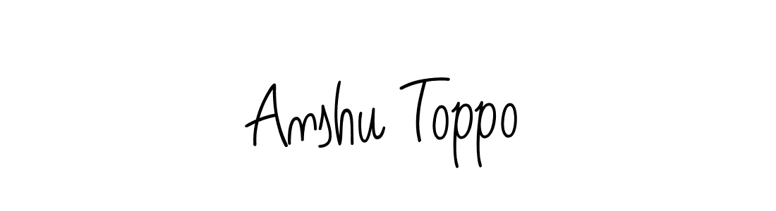 Design your own signature with our free online signature maker. With this signature software, you can create a handwritten (Angelique-Rose-font-FFP) signature for name Anshu Toppo. Anshu Toppo signature style 5 images and pictures png