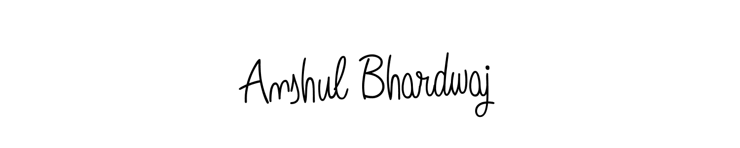 The best way (Angelique-Rose-font-FFP) to make a short signature is to pick only two or three words in your name. The name Anshul Bhardwaj include a total of six letters. For converting this name. Anshul Bhardwaj signature style 5 images and pictures png