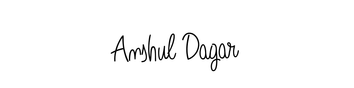 Create a beautiful signature design for name Anshul Dagar. With this signature (Angelique-Rose-font-FFP) fonts, you can make a handwritten signature for free. Anshul Dagar signature style 5 images and pictures png