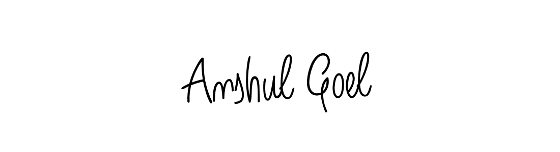 How to make Anshul Goel name signature. Use Angelique-Rose-font-FFP style for creating short signs online. This is the latest handwritten sign. Anshul Goel signature style 5 images and pictures png