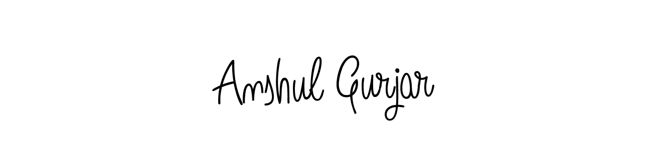 How to make Anshul Gurjar name signature. Use Angelique-Rose-font-FFP style for creating short signs online. This is the latest handwritten sign. Anshul Gurjar signature style 5 images and pictures png