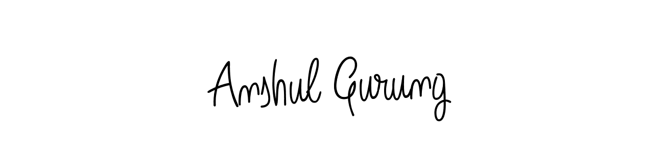Make a short Anshul Gurung signature style. Manage your documents anywhere anytime using Angelique-Rose-font-FFP. Create and add eSignatures, submit forms, share and send files easily. Anshul Gurung signature style 5 images and pictures png