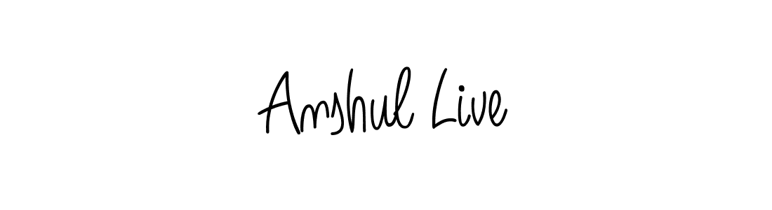 Make a beautiful signature design for name Anshul Live. With this signature (Angelique-Rose-font-FFP) style, you can create a handwritten signature for free. Anshul Live signature style 5 images and pictures png