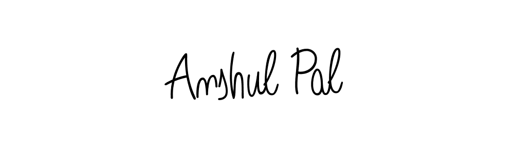 The best way (Angelique-Rose-font-FFP) to make a short signature is to pick only two or three words in your name. The name Anshul Pal include a total of six letters. For converting this name. Anshul Pal signature style 5 images and pictures png