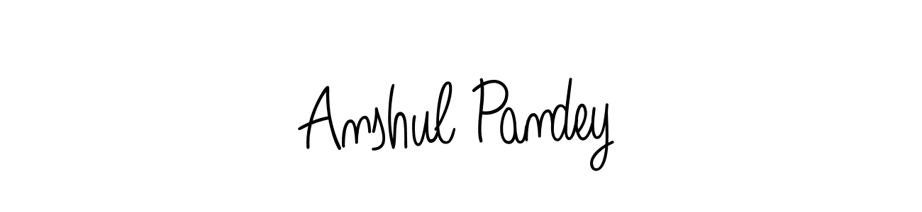 The best way (Angelique-Rose-font-FFP) to make a short signature is to pick only two or three words in your name. The name Anshul Pandey include a total of six letters. For converting this name. Anshul Pandey signature style 5 images and pictures png