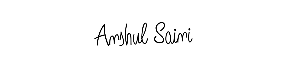 Once you've used our free online signature maker to create your best signature Angelique-Rose-font-FFP style, it's time to enjoy all of the benefits that Anshul Saini name signing documents. Anshul Saini signature style 5 images and pictures png