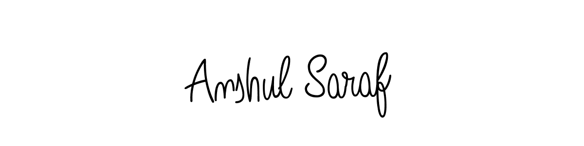 Use a signature maker to create a handwritten signature online. With this signature software, you can design (Angelique-Rose-font-FFP) your own signature for name Anshul Saraf. Anshul Saraf signature style 5 images and pictures png