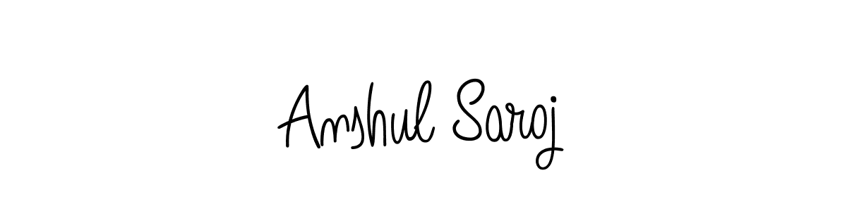 How to make Anshul Saroj signature? Angelique-Rose-font-FFP is a professional autograph style. Create handwritten signature for Anshul Saroj name. Anshul Saroj signature style 5 images and pictures png