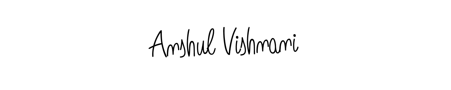 How to Draw Anshul Vishnani signature style? Angelique-Rose-font-FFP is a latest design signature styles for name Anshul Vishnani. Anshul Vishnani signature style 5 images and pictures png