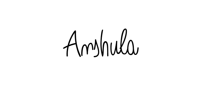 How to make Anshula name signature. Use Angelique-Rose-font-FFP style for creating short signs online. This is the latest handwritten sign. Anshula signature style 5 images and pictures png