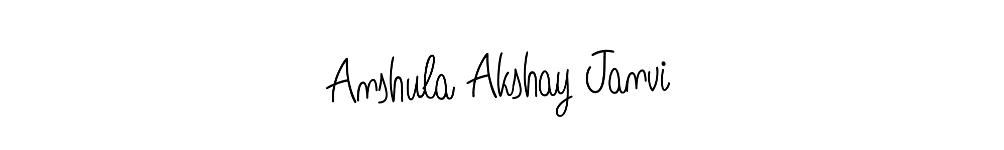 It looks lik you need a new signature style for name Anshula Akshay Janvi. Design unique handwritten (Angelique-Rose-font-FFP) signature with our free signature maker in just a few clicks. Anshula Akshay Janvi signature style 5 images and pictures png