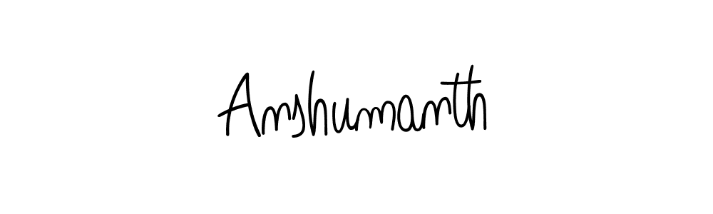 How to make Anshumanth name signature. Use Angelique-Rose-font-FFP style for creating short signs online. This is the latest handwritten sign. Anshumanth signature style 5 images and pictures png