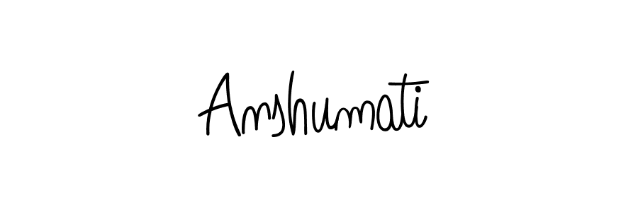 Design your own signature with our free online signature maker. With this signature software, you can create a handwritten (Angelique-Rose-font-FFP) signature for name Anshumati. Anshumati signature style 5 images and pictures png