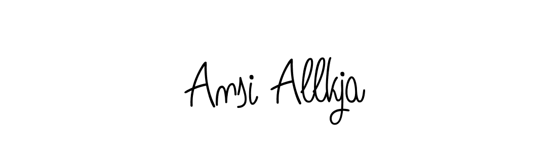 Also You can easily find your signature by using the search form. We will create Ansi Allkja name handwritten signature images for you free of cost using Angelique-Rose-font-FFP sign style. Ansi Allkja signature style 5 images and pictures png