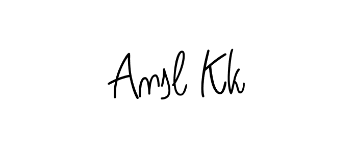 How to Draw Ansl Kk signature style? Angelique-Rose-font-FFP is a latest design signature styles for name Ansl Kk. Ansl Kk signature style 5 images and pictures png