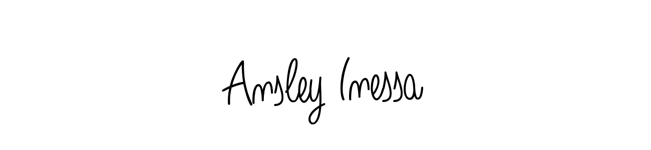 Ansley Inessa stylish signature style. Best Handwritten Sign (Angelique-Rose-font-FFP) for my name. Handwritten Signature Collection Ideas for my name Ansley Inessa. Ansley Inessa signature style 5 images and pictures png