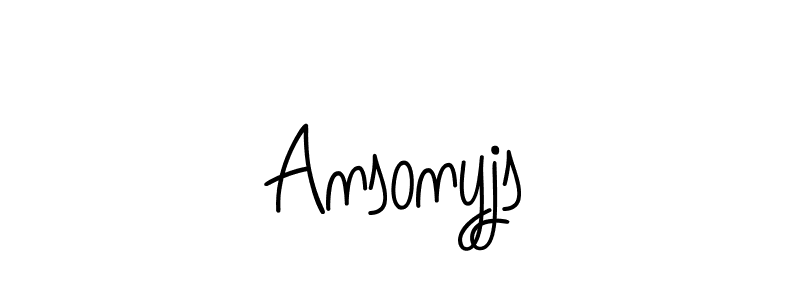 Use a signature maker to create a handwritten signature online. With this signature software, you can design (Angelique-Rose-font-FFP) your own signature for name Ansonyjs. Ansonyjs signature style 5 images and pictures png