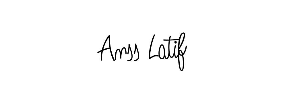 You should practise on your own different ways (Angelique-Rose-font-FFP) to write your name (Anss Latif) in signature. don't let someone else do it for you. Anss Latif signature style 5 images and pictures png