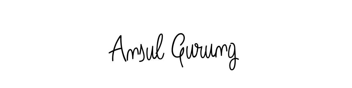 How to Draw Ansul Gurung signature style? Angelique-Rose-font-FFP is a latest design signature styles for name Ansul Gurung. Ansul Gurung signature style 5 images and pictures png