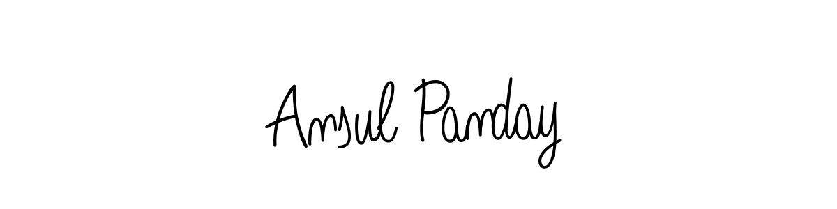 Also we have Ansul Panday name is the best signature style. Create professional handwritten signature collection using Angelique-Rose-font-FFP autograph style. Ansul Panday signature style 5 images and pictures png