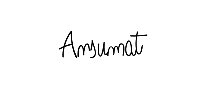 Make a beautiful signature design for name Ansumat. With this signature (Angelique-Rose-font-FFP) style, you can create a handwritten signature for free. Ansumat signature style 5 images and pictures png