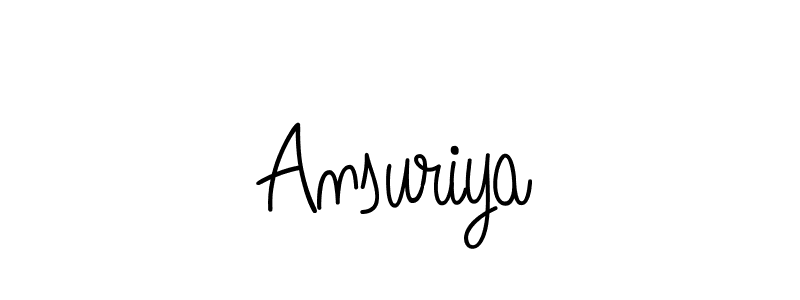 Design your own signature with our free online signature maker. With this signature software, you can create a handwritten (Angelique-Rose-font-FFP) signature for name Ansuriya. Ansuriya signature style 5 images and pictures png