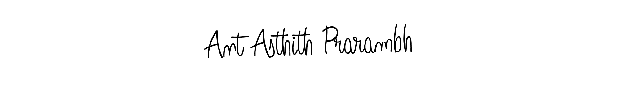 Use a signature maker to create a handwritten signature online. With this signature software, you can design (Angelique-Rose-font-FFP) your own signature for name Ant Asthith Prarambh. Ant Asthith Prarambh signature style 5 images and pictures png