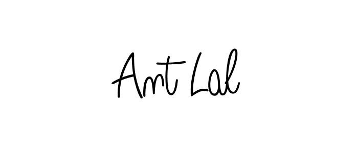 How to make Ant Lal name signature. Use Angelique-Rose-font-FFP style for creating short signs online. This is the latest handwritten sign. Ant Lal signature style 5 images and pictures png