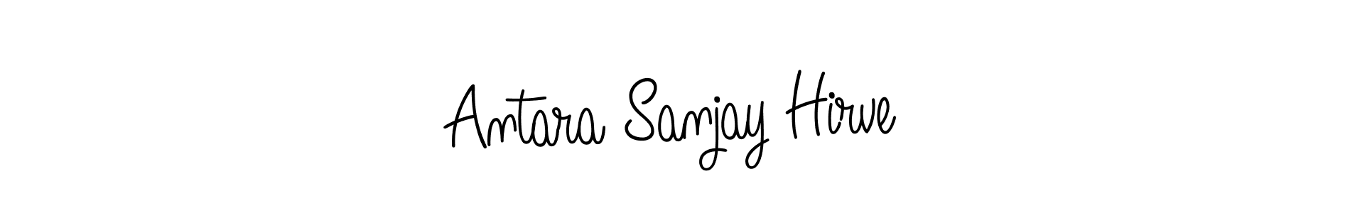 You should practise on your own different ways (Angelique-Rose-font-FFP) to write your name (Antara Sanjay Hirve) in signature. don't let someone else do it for you. Antara Sanjay Hirve signature style 5 images and pictures png