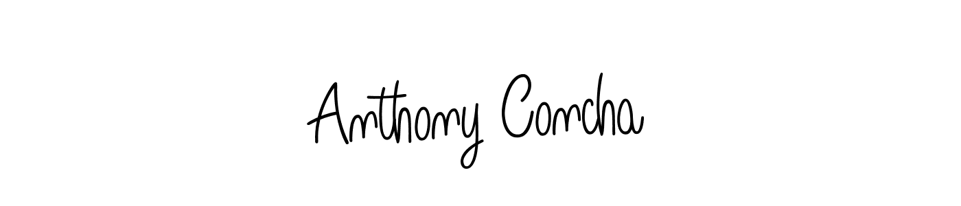 Use a signature maker to create a handwritten signature online. With this signature software, you can design (Angelique-Rose-font-FFP) your own signature for name Anthony Concha. Anthony Concha signature style 5 images and pictures png