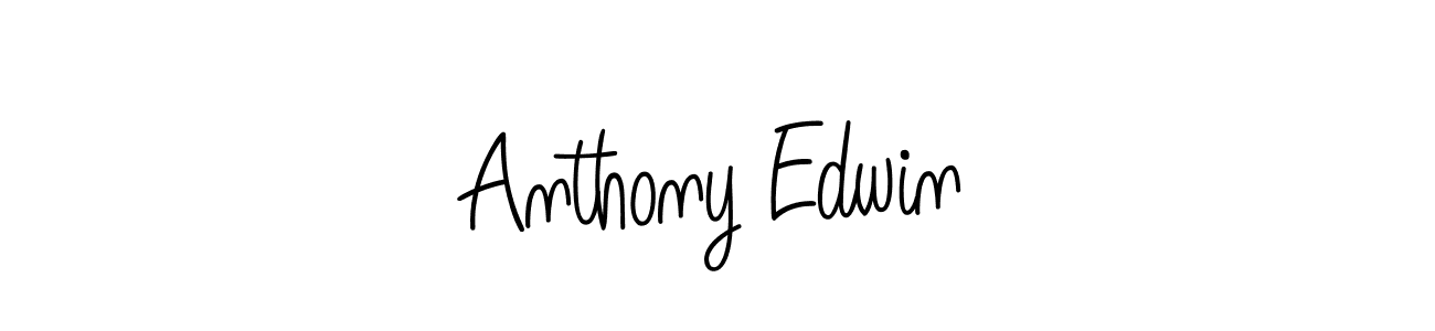 You should practise on your own different ways (Angelique-Rose-font-FFP) to write your name (Anthony Edwin) in signature. don't let someone else do it for you. Anthony Edwin signature style 5 images and pictures png