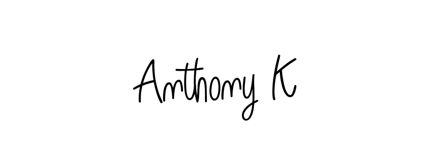 The best way (Angelique-Rose-font-FFP) to make a short signature is to pick only two or three words in your name. The name Anthony K include a total of six letters. For converting this name. Anthony K signature style 5 images and pictures png