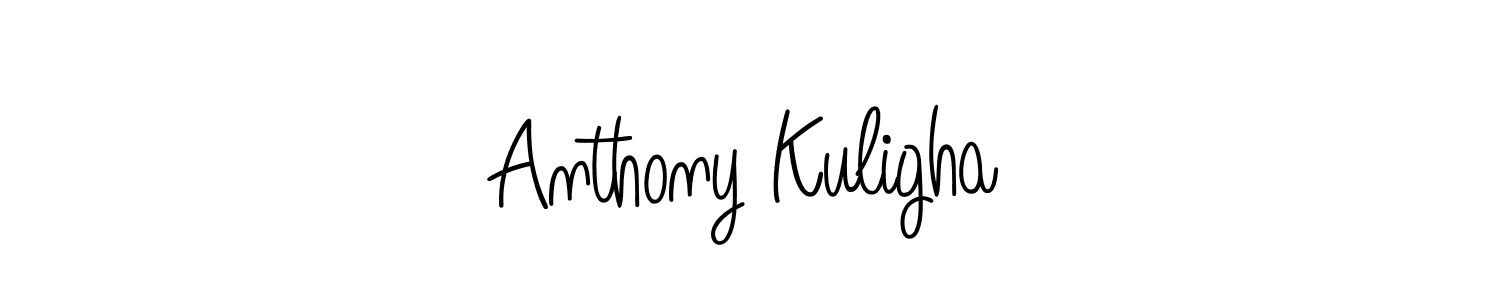 The best way (Angelique-Rose-font-FFP) to make a short signature is to pick only two or three words in your name. The name Anthony Kuligha include a total of six letters. For converting this name. Anthony Kuligha signature style 5 images and pictures png