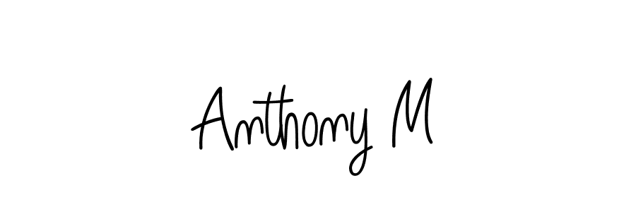 You should practise on your own different ways (Angelique-Rose-font-FFP) to write your name (Anthony M) in signature. don't let someone else do it for you. Anthony M signature style 5 images and pictures png