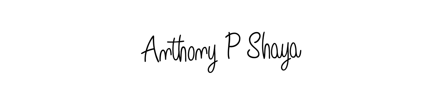 Angelique-Rose-font-FFP is a professional signature style that is perfect for those who want to add a touch of class to their signature. It is also a great choice for those who want to make their signature more unique. Get Anthony P Shaya name to fancy signature for free. Anthony P Shaya signature style 5 images and pictures png